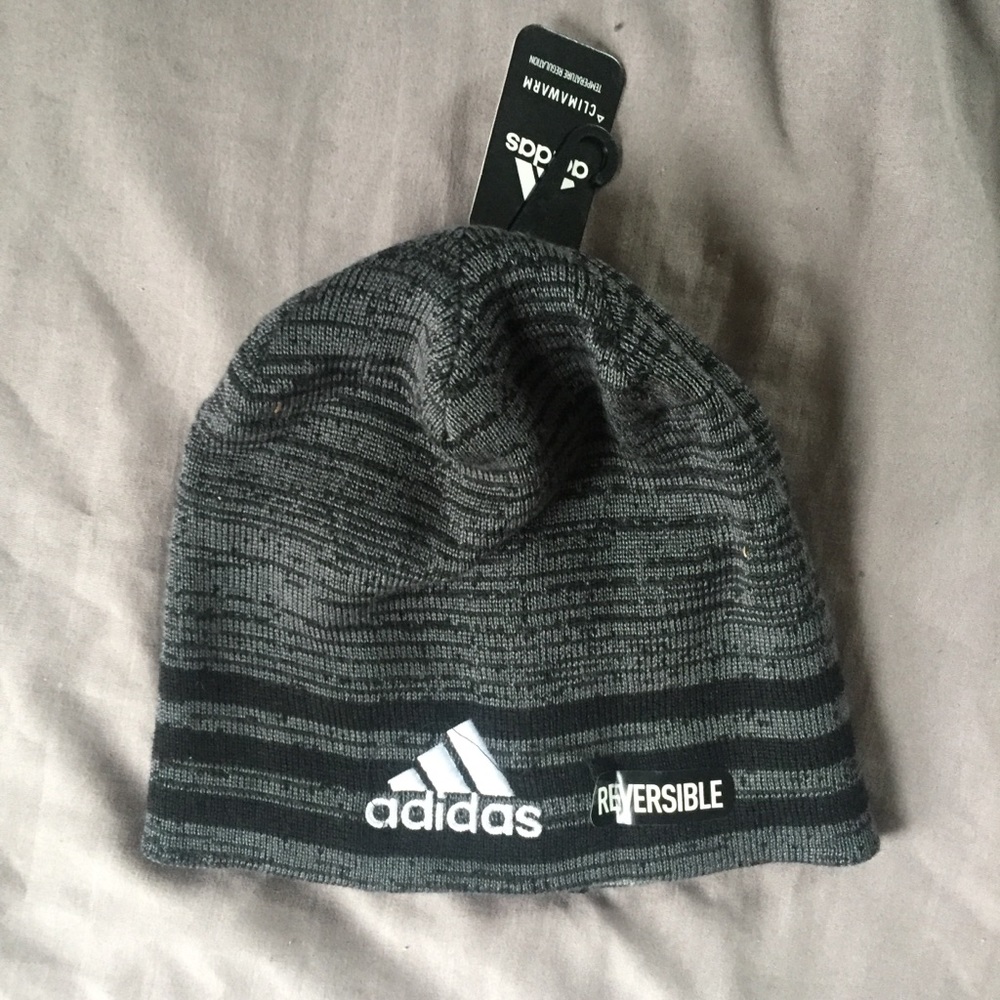 Adidas Reversible Hat Skull Cap Beanie New NWT